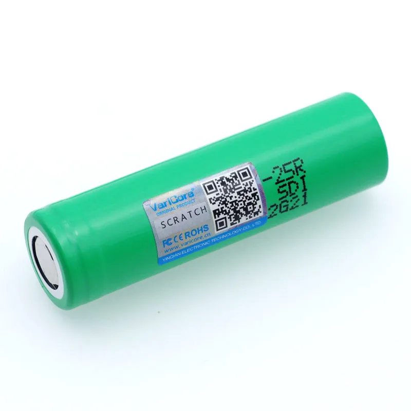 VariCore 18650 2500mAh Rechargeable Battery INR1865025R 3.6V discharge 20A dedicated For E-cigarette Power batteries | Электроника