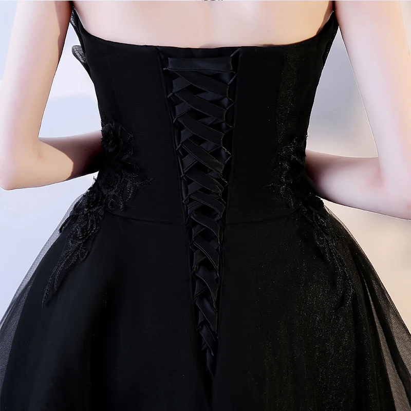 LAMYA Robe De Soiree с кружевной аппликацией и коротким рукавом спереди вечернее платье заказное без рукавов банкетное сексуальное платье для бала Вечерние платья
