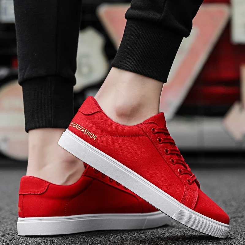 WOLF WHO New Arrivals Men Canvas Casual Shoes Male Lace Up Black Sneakers Comfortable lightweight Shoes buty meskie X-029