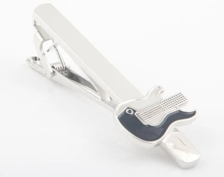 10pcs/lot Fashion Guitar Tie Clips Pins Bars Copper Enamel Shape Clip Cute Designed Men's Jewelry Accessory | Украшения и