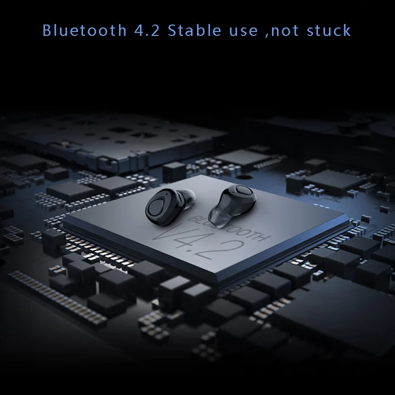 Мини TWS наушники настоящие Беспроводные Bluetooth 4,2 наушники с микрофоном стерео Handfree Спортивная Bluetooth гарнитура с зарядным устройством