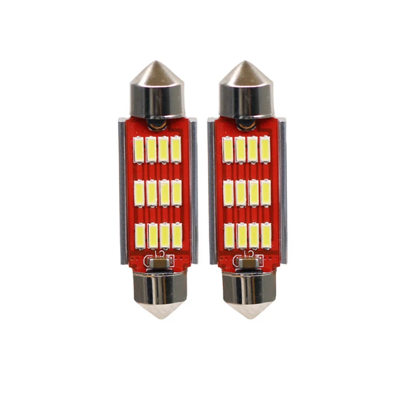 31 мм 36 39 42 C5W C10W CANBUS без ошибок автомобильный фестонный свет 12 SMD 4014 LED