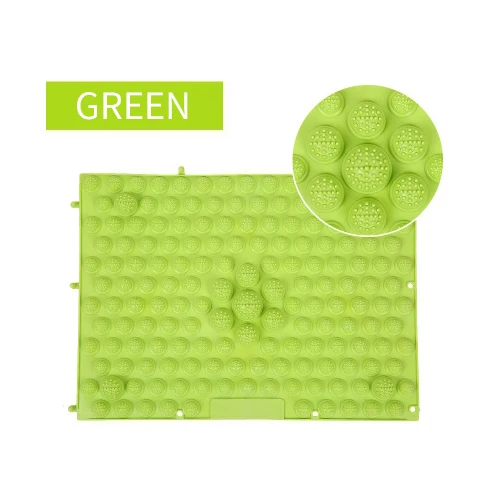 Прочный рефлекторный массаж ног коврик расслабляющий стресс для тела Успокаивающий Усталость пальцевая доска коврик стимуляция кожи массажер - Цвет: Зеленый