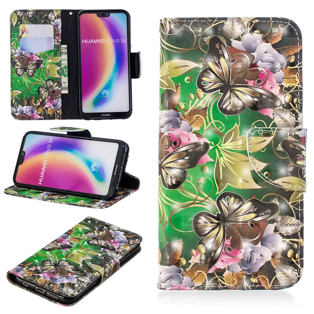 3D флип-чехол для телефона s для huawei P20 Lite P30 Pro Чехол для huawei P30 P20 mate 20 30 Pro P10 Lite чехол кожаный кошелек