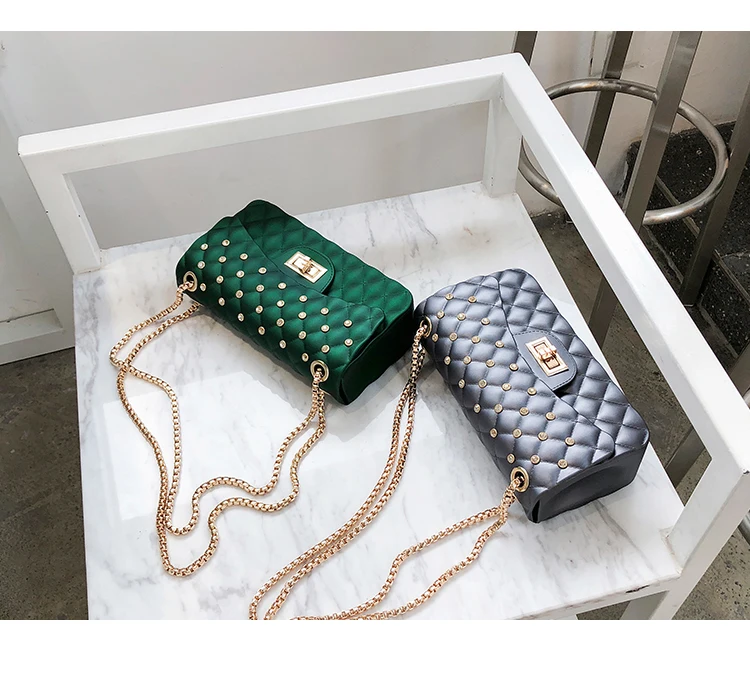 HOCODO, роскошные сумки, женская сумка-мессенджер, дизайнерская клетчатая сумка на цепочке, женские сумки через плечо для женщин, модные сумки на плечо с заклепками