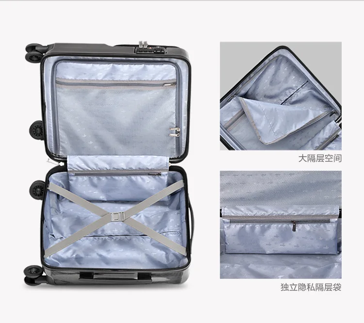 20 дюймов PC компьютер Loptopr чемодан кабина дорожная коробка TAS замок ручной клади на колесиках