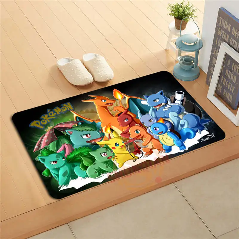 P-#1031# WJY пользовательские Pokemon Pikachu& 18 дверной коврик Домашний Декор дверной коврик напольный коврик для ванной коврик для ног P = k18