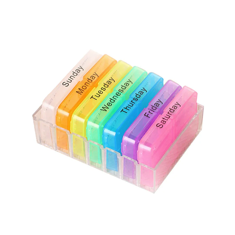 Пластиковый футляр для таблеток на 7 дней органайзер хранения косметических