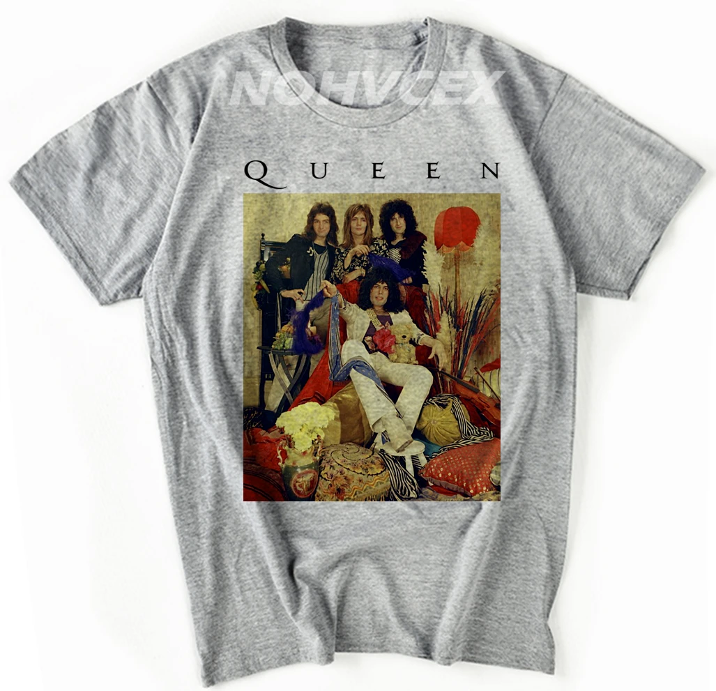 Печатная Футболка с коротким рукавом для мужчин queen band Фредди футболка с Фредди Меркьюри крутые футболки