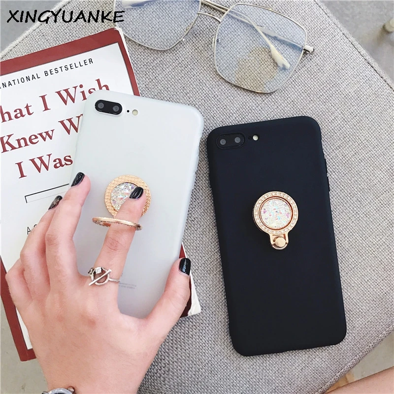 XINGYUANKE 3D Glitter Stand Case For Samsung Galaxy A7 2017 A720 Luxury Diamond Silicone Cover |