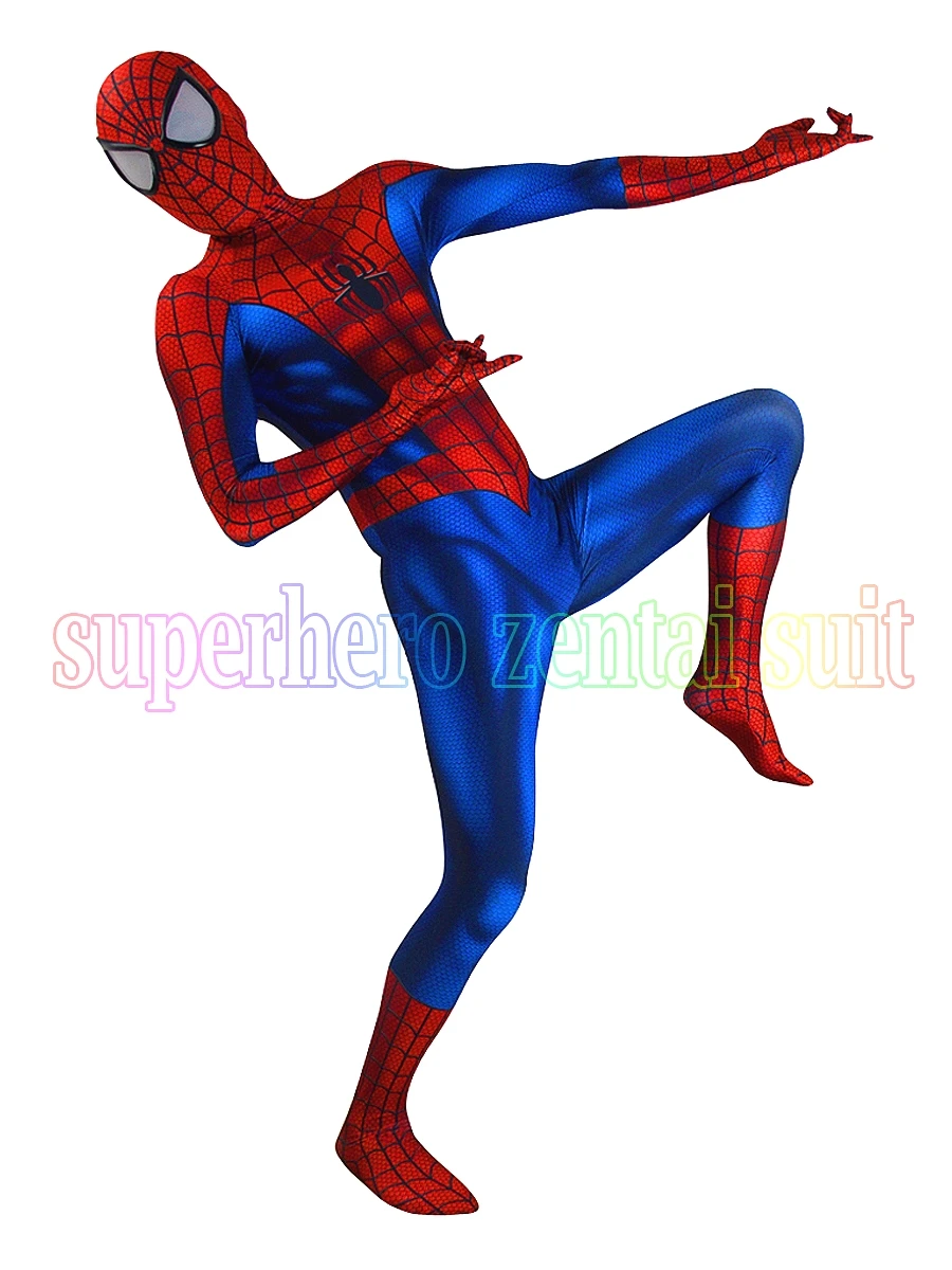 Новейший Удивительный костюм Человека паука спандекс 3D печать Хэллоуин косплей