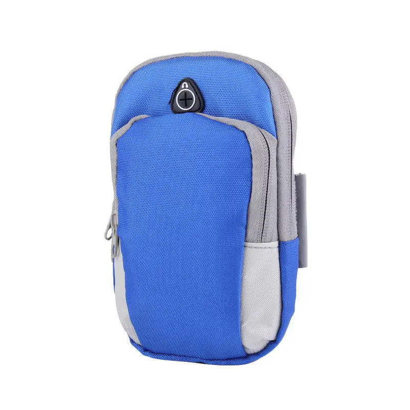 Blue Спортивная нарукавная Сумка для бега, чехол, нарукавная повязка для бега, Универсальный водонепроницаемый спортивный держатель для мобильного телефона, для спорта на открытом воздухе - Цвет: Blue