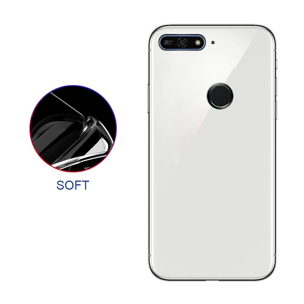 Роскошные противоударный прозрачный силиконовый чехол для телефона Huawei Y7 PRO 2018