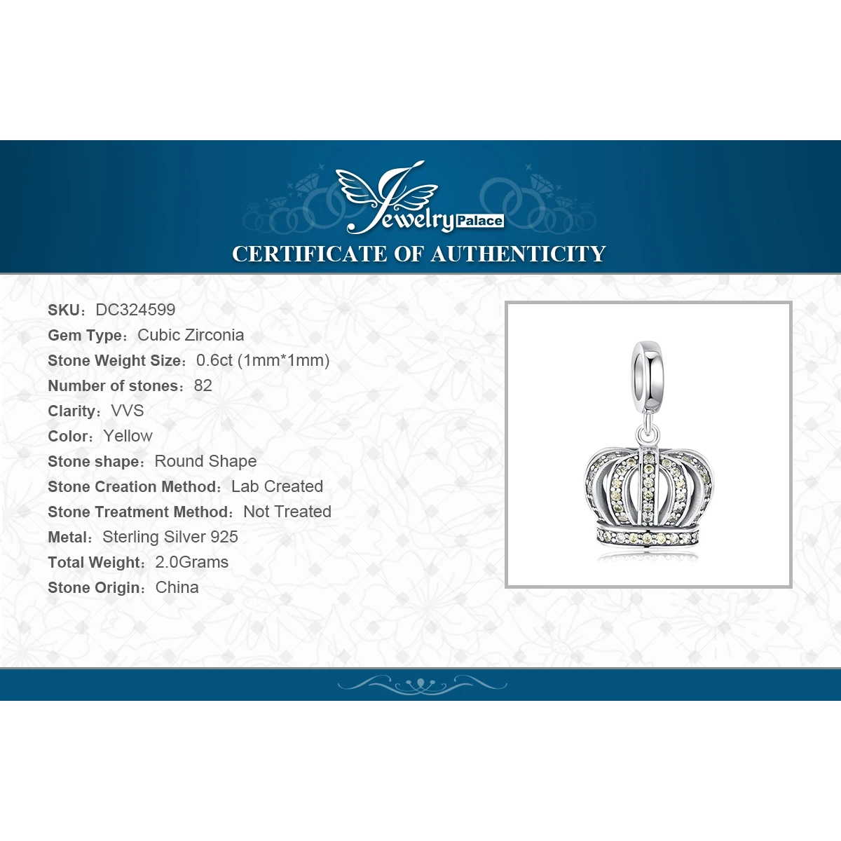 Ювелирные изделия 925 пробы серебро Королевская корона бусины амулеты оригинал