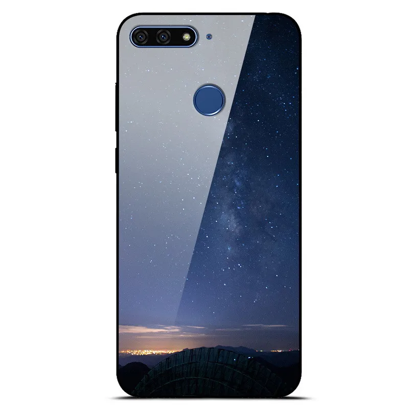 as photo 51 Чехол из закаленного стекла для huawei Honor 7C 5,7 чехол Honor 7 C AUM-L41 Россия Твердый чехол для huawei Honor 7C чехол C7 TPU Рамка - Цвет: as photo 51