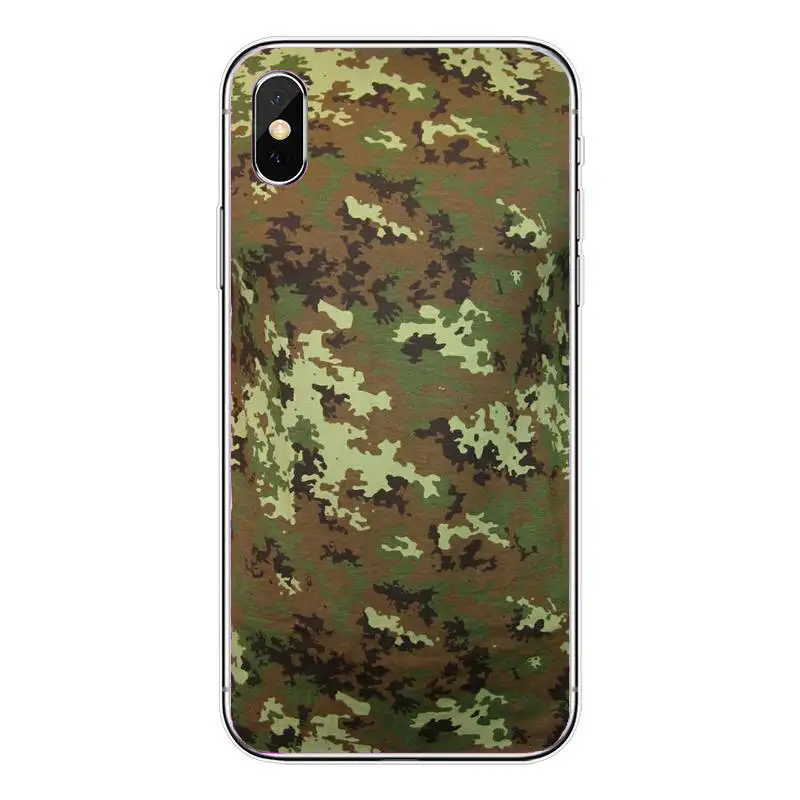 Горячая темно-десантники камуфляж классический Жесткий ПК для iPhone X 10 7 7 плюс 6 s 8 плюс 5 5S 5c SE XR XS Max телефона чехол - Цвет: Прозрачный