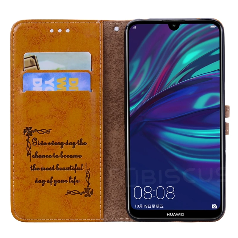 Роскошный винтажный Чехол-кошелек для huawei Y6 Y7 Prime MRD-LX1F DUB-LX1 Honor 8A Pro JAT-LX1 JAT-LX4 Чехол-книжка