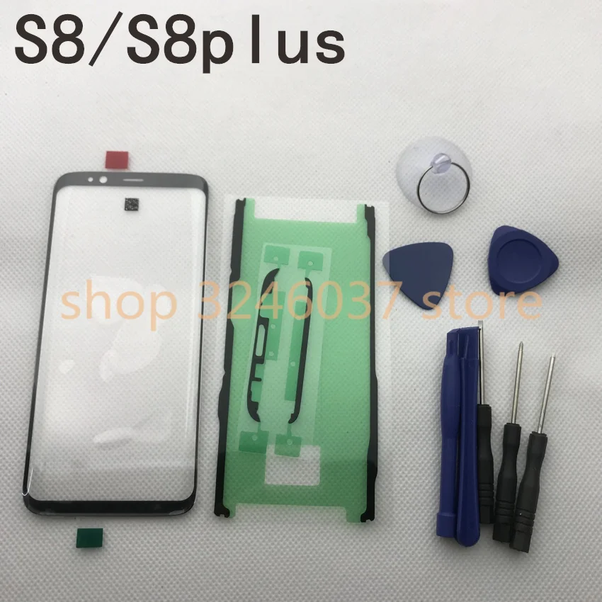 s8 edge передний Внешний стеклянный объектив Замена для samsung Galaxy s8 G950 S8 plus g955 lcd сенсорный экран+ клей+ Инструменты