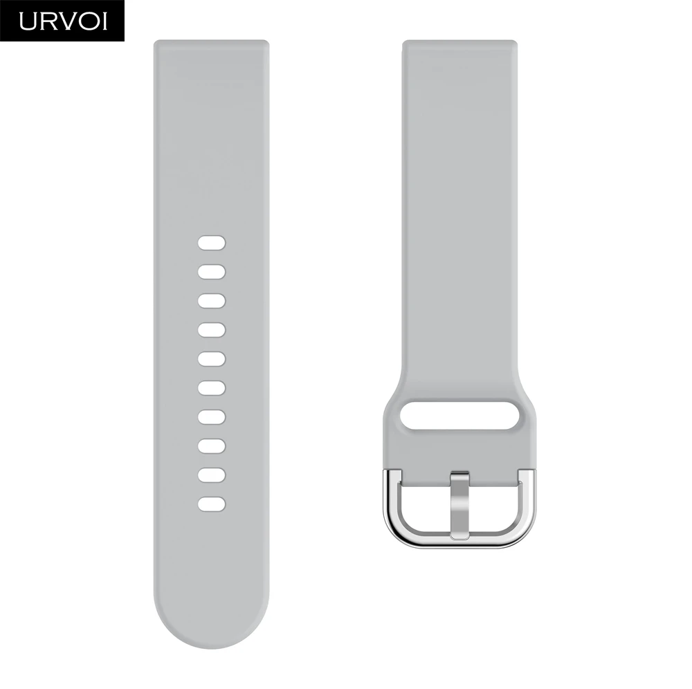 Light Grey URVOI ремешок для Galaxy Watch Active 42 мм спортивный силиконовый ремешок Официальный Дизайн быстроразъемные контакты мягкая удобная замена - Цвет ремешка: Light Grey