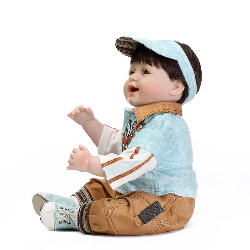 Complete 22 Inch 55cm Reborns Toddler Soft Silicone Reborn Doll Baby Boy Newborn Toy | Игрушки и хобби
