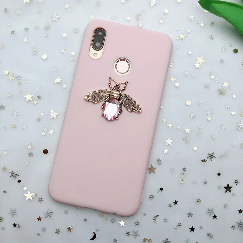 Light Pink Bee Пчелы Карамельный цвет мягкий чехол для samsung S10e lite A50 A70 A10 A20 A30 A40 A60 M10 S8 S9 S7 край J5 J7 A5 A7 J8 A6 плюс - Цвет: Light Pink Bee