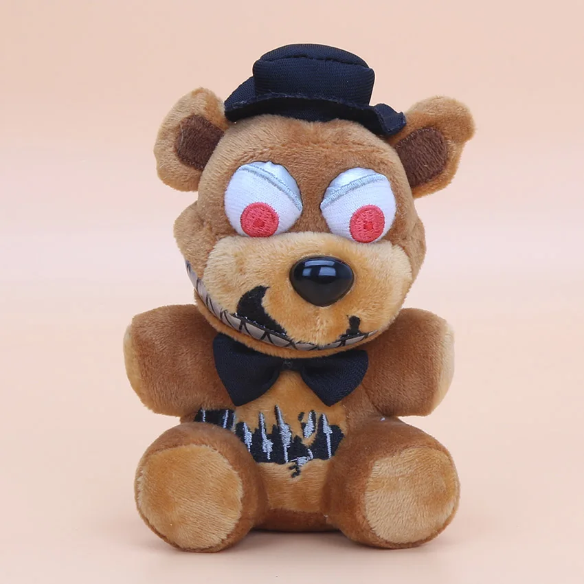 14 см плюшевые игрушки кукла кулон пять ночей у Фредди 4 FNAF мангл Фокси медведь Фредди Бонни и Чика плюшевые брелки фигурка игрушки - Цвет: nightmarefreddy 14cm