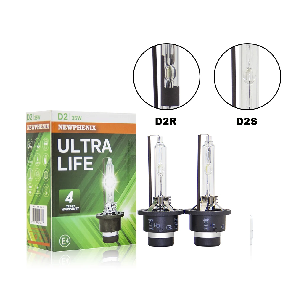 SHUOKE Xenon D2R D2S HID Ultra Life Lights Автомобильная фара 12V 35W 3200Lm 4300K 5000K 6000K 3000h Time Бесплатная