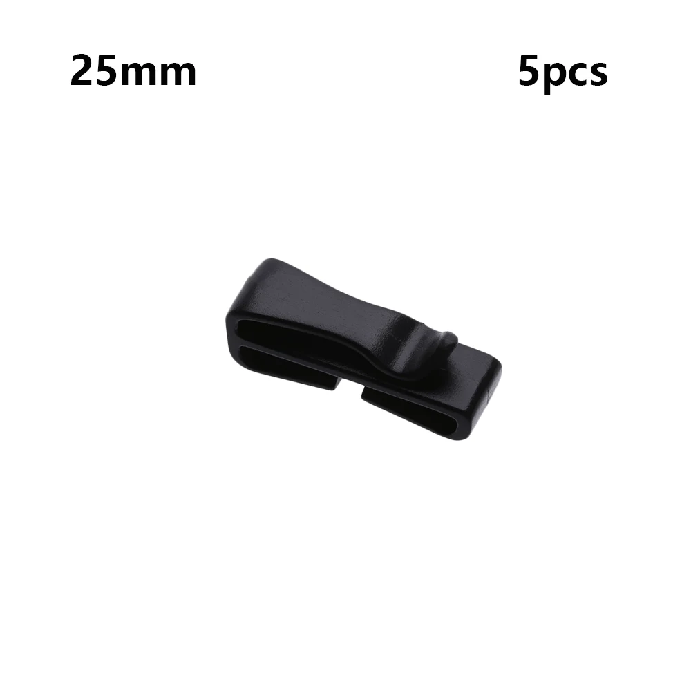 25mm 5 шт. наружные походные Стропы для снаряжения ремень с пряжкой заглушка Регулировка Хранитель тактический рюкзак сумка пряжки военная пряжка - Цвет: 25mm