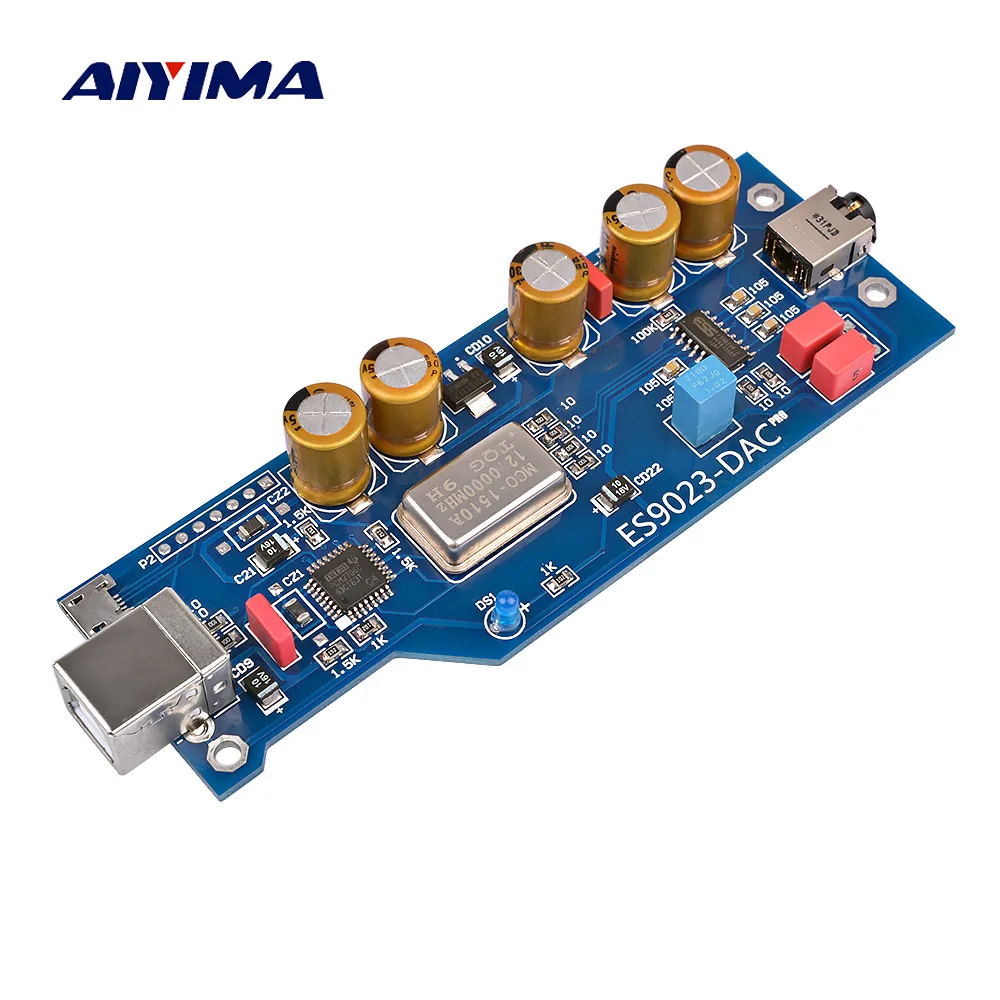 Звуковая карта AIYIMA PCM2706 + ES9023 звуковая DAC декодер с OTG для усилителя наушников AMP