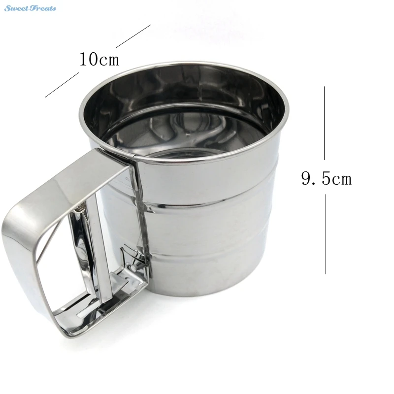 Сито/сито для муки из нержавеющей стали с 3 чашками отлично подходит просеивания