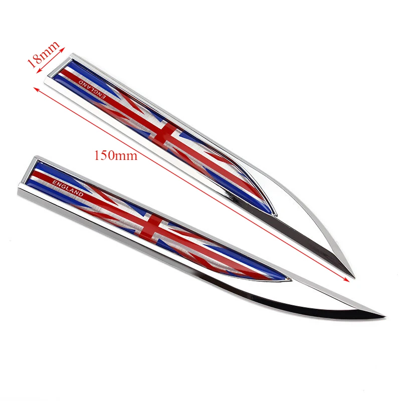 Автомобильный Стайлинг металлическая боковая Наклейка Флаг Великобритании авто
