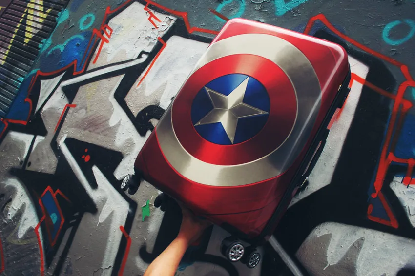 20 24 28 дюймов чемодан Капитан Америка для мужчин и женщин Marvel чемоданы на колесиках/чемодан на колесиках для путешествий для фанатов-героев