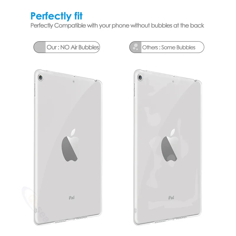 Чехол Qosea для Apple iPad Mini 5 7 9 прозрачный тонкий силиконовый Ультратонкий Мягкий
