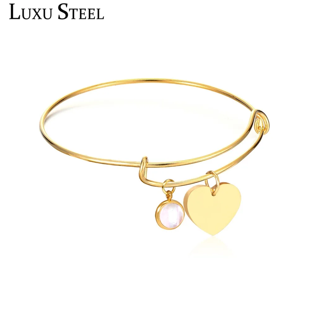 LUXUSTEEL Расширяемый Браслет Браслеты золотого цвета модная форма нержавеющая