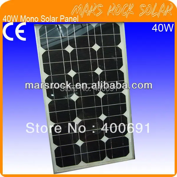 40W 18V Mono Solar Panel Module with 36 Cells Beautiful Appearance Excellent Performance 80% Power Warranty within 25 years |