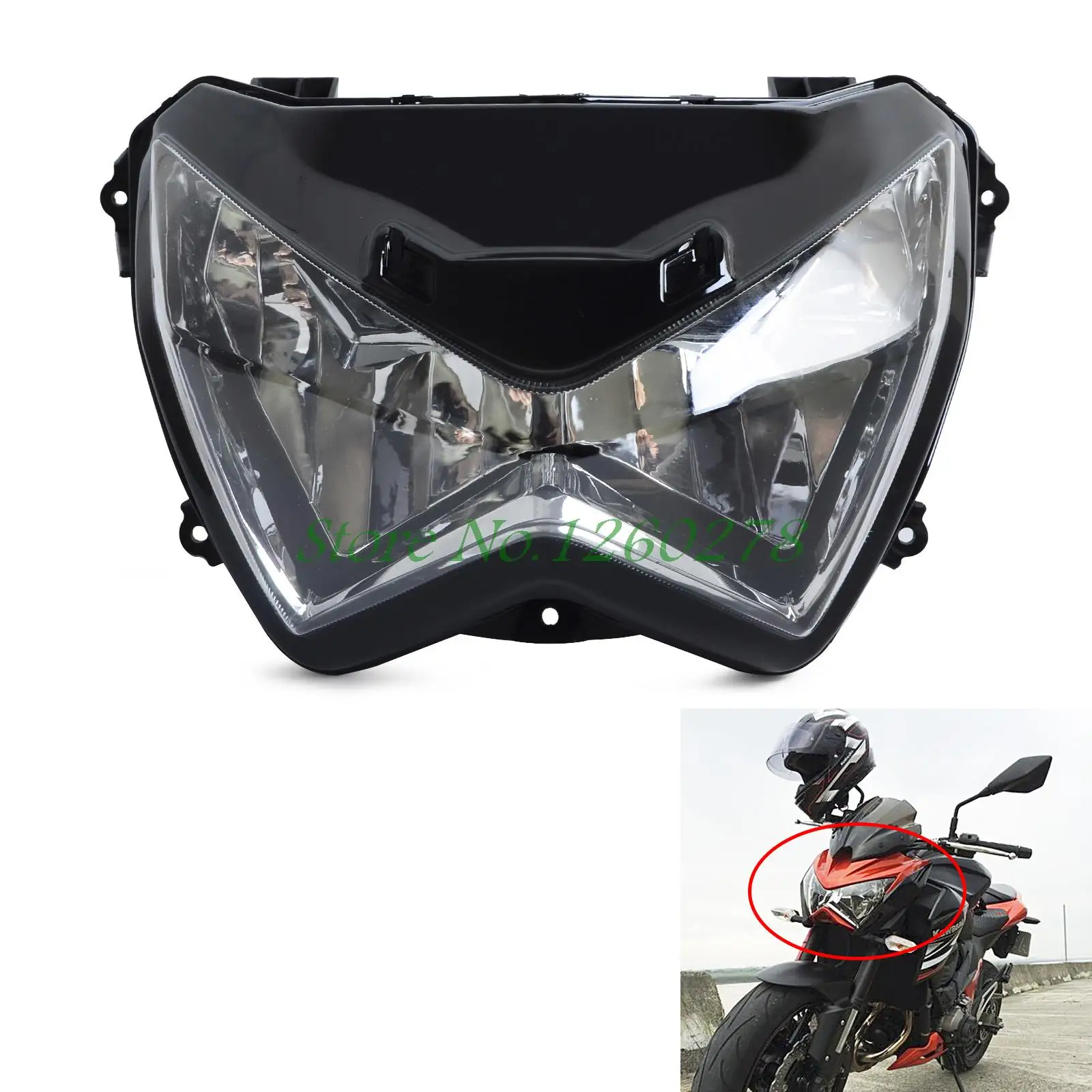Головная фара для мотоцикла головсветильник в сборе Kawasaki Z800 Z250 2013 -2016 Z300 2015 2016 |