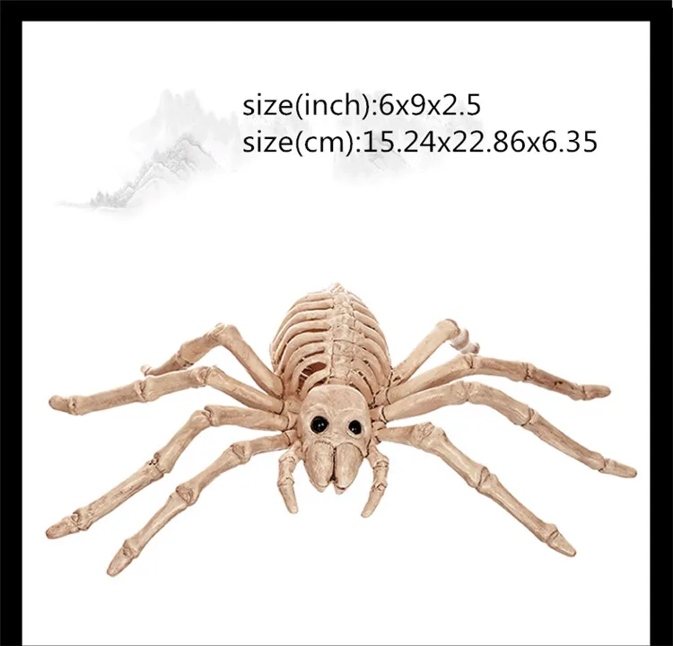 spider1 Горячая Скелет животных пластиковый скелет животного кости ужас Хэллоуин Рождество реквизит животное ужас дом вечерние украшения - Цвет: spider1
