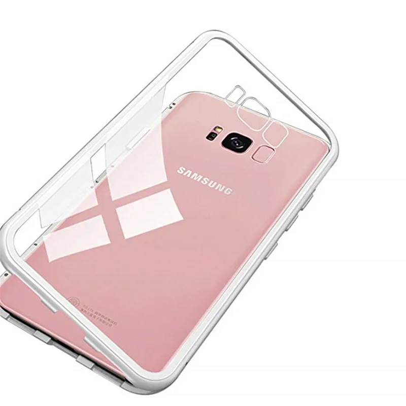bai Магнитный чехол для samsung Galaxy A50 A7 A8 A9 M10 M20 M30 S7 край S8 S9 S10 S10e Note 8 9 J4 J6 Plus закаленное Стекло Чехлы для задней панели - Цвет: bai