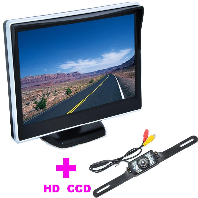 Автомобильный монитор TFT с ЖК дисплеем 5 &quot угловой Монитор 170 + Универсальная
