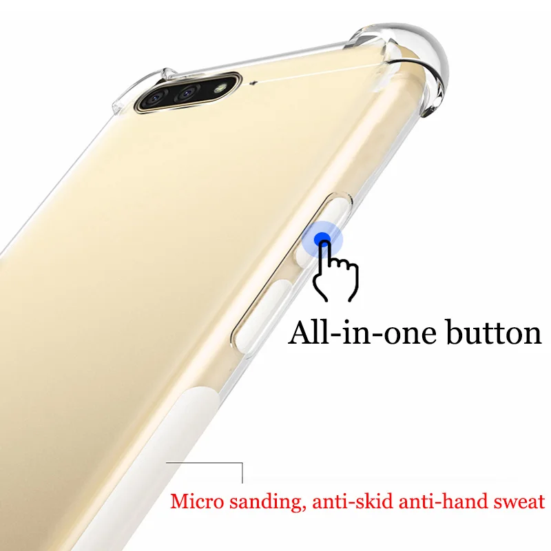 Для huawei Honor 7 A чехол HD прозрачный Мягкий задняя крышка для Honor7A корпус