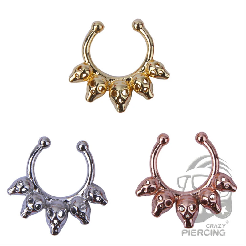 Кольцо-обруч для пирсинга носа из стали 3 цвета | Украшения и аксессуары