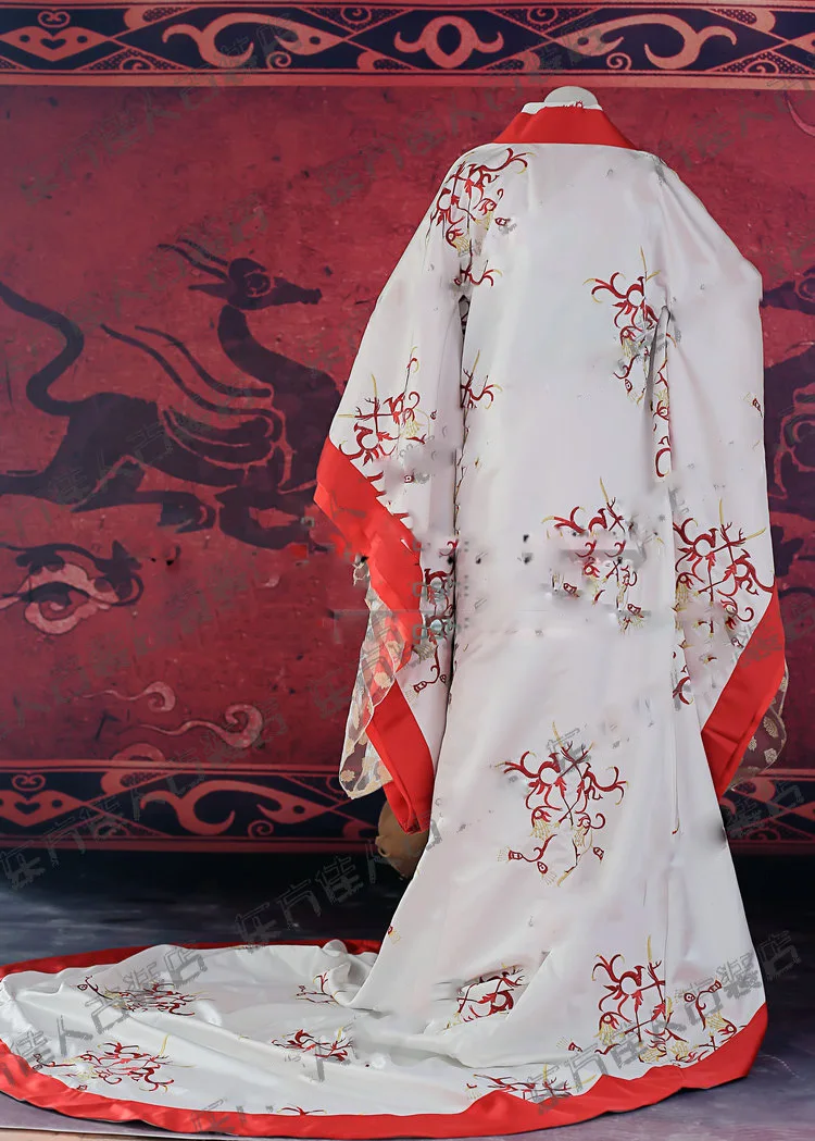 Новый дизайн 2014 яркий женский костюм с длинным хвостом Hanfu великие стреристы