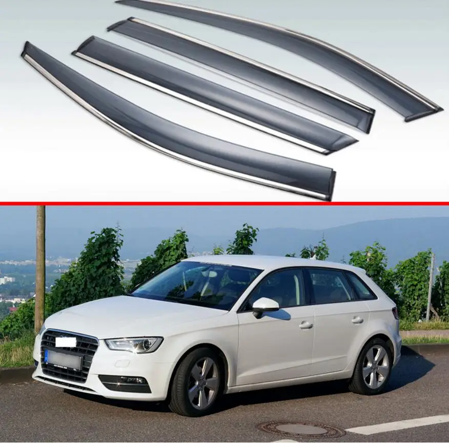 Для Audi A3 Sportback 2013 2014 2015 2016 2017 2018 2019 пластик внешний козырек вентиляционные Шторы