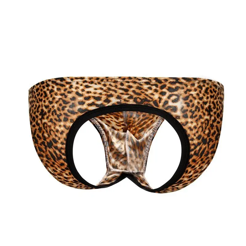 

Leopard Gay Men Underwear Jockstraps Sexy Mens Thongs G Strings Backless Panties Erotic Penis Pouch Male Lingerie Low Rise Slip