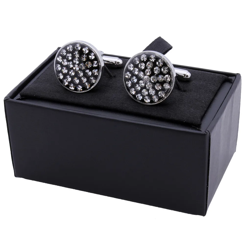 HAWSON белые запонки с кристаллами круглые для мужской рубашки свадебное платье