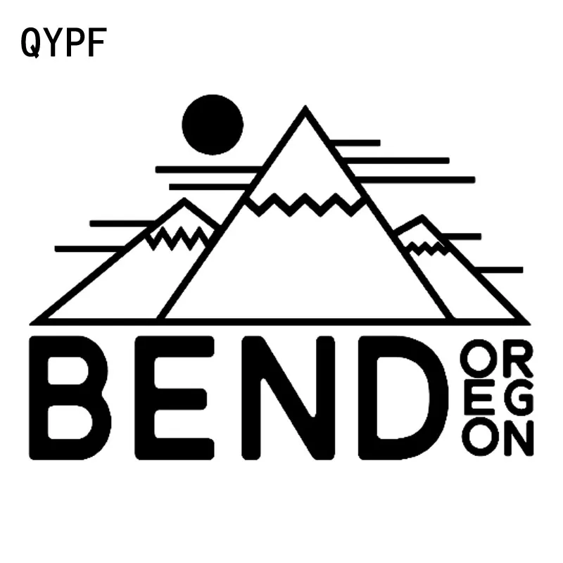 QYPF 18 3 см * 13 4 изгиб горы Орегона и солнца Сияющие виниловые автомобильные