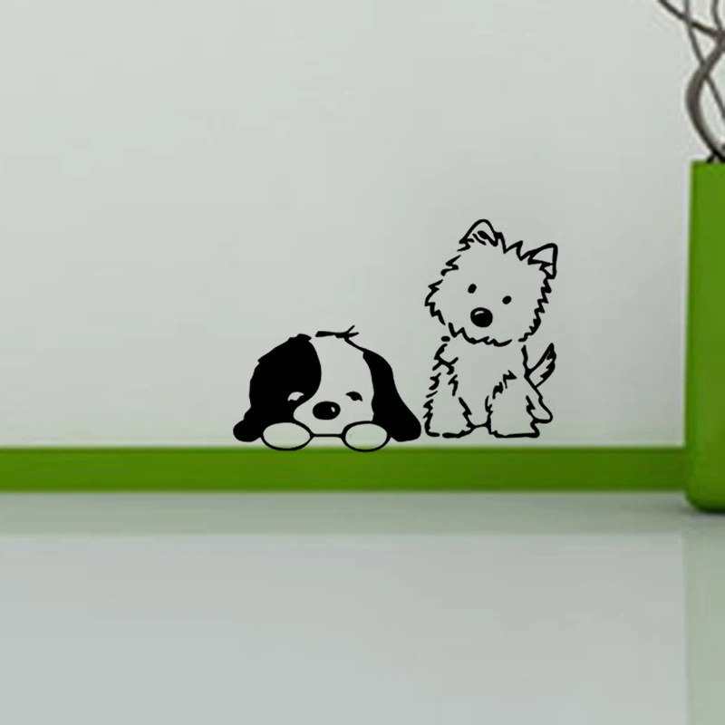 Наклейка s милые маленькие щенки собаки наклейка на стену для детской гостиной