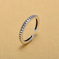 silver color open rings for women original handmade lady prevent allergy retro rings jewelry