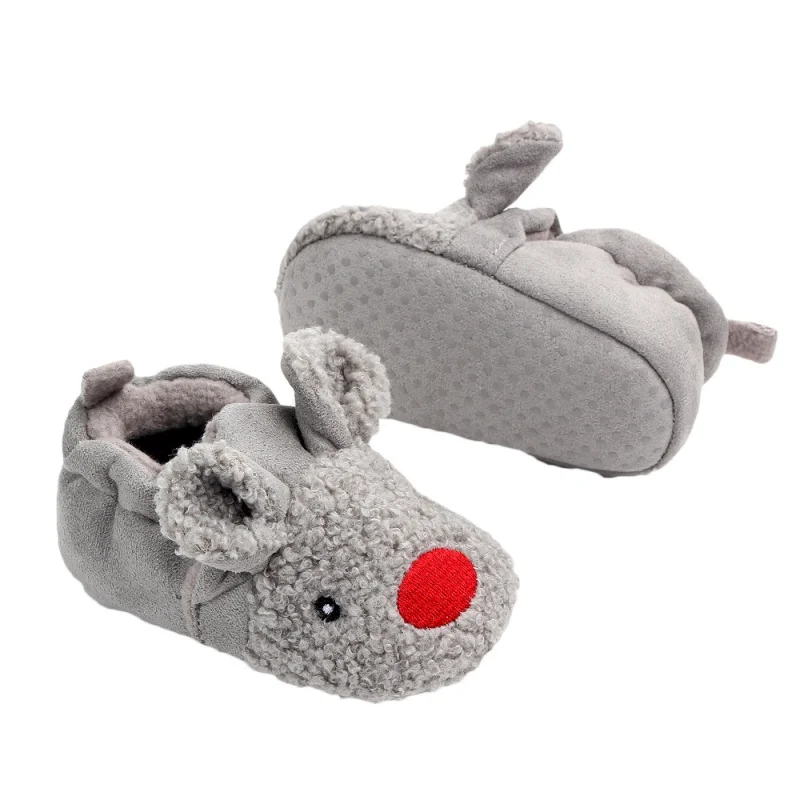 

Winter Cute Cartoon Sheep Baby Shoes First Walker Fleece Warm Cotton Shoes Soft Sole Infant Toddler Baby Floor Socks 0-12M