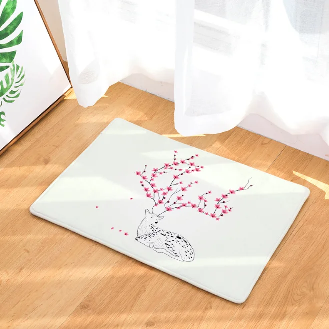 Винтажный Lucky половой коврик с оленями для ванной кухонный ковер декоративные